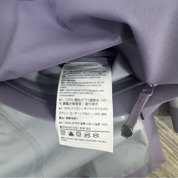 Arc’teryx Solano Jacket Lavender Purple Gore-Tex Windproof Women’s XL - Picture 9 of 14